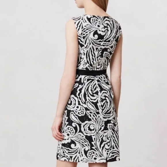 Anthropologie Tabitha Eyelet Sheath Dress/ Embroidered Cocktail Party Dress - Picture 2 of 5